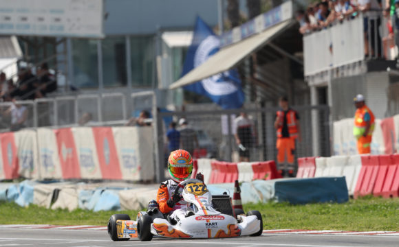 Leonardo Marseglia races the second round of the CIK-FIA European Championship at PFI